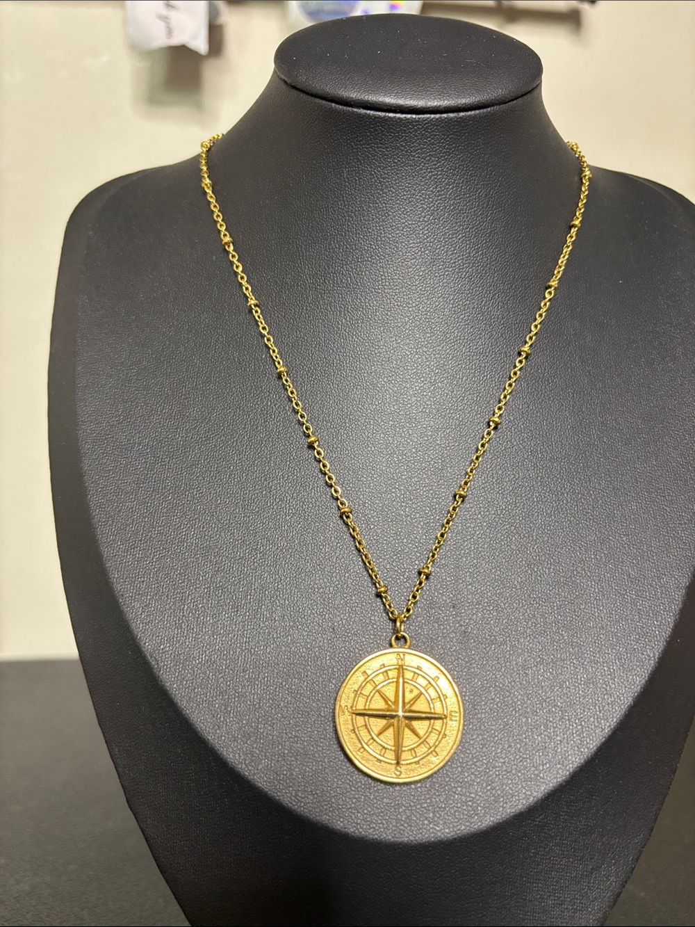 Nairi Gold Tone Chain Compass Pendant Necklace - Women Jewelry